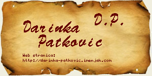 Darinka Patković vizit kartica